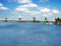 Windmills at Zaanse Schans, Netherlands Royalty Free Stock Photo