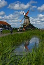 Windmills of Zaanse Schans in Zaandem, Holland.