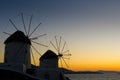 Windmils of Mykonos Island, Greece Royalty Free Stock Photo