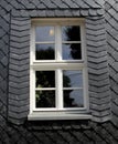 Window in a slate wall, Thuringia, Germany Royalty Free Stock Photo