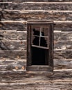 Window in an Abandoned Hand Hewn Log Cabin near Mosier, Oregon