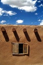 Window in an adobe building. Royalty Free Stock Photo