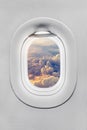 The window of airplane Royalty Free Stock Photo