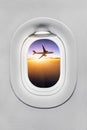 The window of airplane Royalty Free Stock Photo
