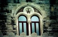 Window in an ancient castle. tinted Royalty Free Stock Photo