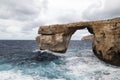 Window Azure on Mediterranean Sea on Malta in windy conditions, Royalty Free Stock Photo