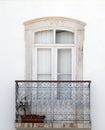 Wrought iron window balcony, Travira, Portugal