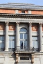 Window with balcony - fragment of building of Prado Museum Royalty Free Stock Photo
