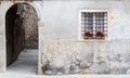 Window with bars in the old house in Venice Italy Royalty Free Stock Photo