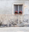 Window with bars in the old house in Venice Italy Royalty Free Stock Photo