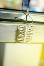 Window blind clos-up detail - construction decoration new home Royalty Free Stock Photo