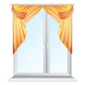 Window blind icon, cartoon style