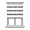 Window blind vector outline icon. Vector illustration jalousie on white background. Isolated outline illustration icon