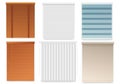 Window blinds or shutters template, realistic set.