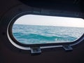 Window in the boat blackground Royalty Free Stock Photo