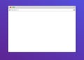 Window browser mockup. Website computer desktop device screen, empty network page. Vector illustration
