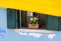 Window - Burano, Italy Royalty Free Stock Photo