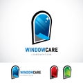 Window Care Logo Design Template