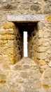 Window in castle st. Jorge Royalty Free Stock Photo