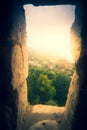 Window in castle tower, Kazimierz Dolny, Poland Royalty Free Stock Photo