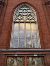 Window of the Cathedral of the Immaculate Conception in Moscow, Russia.
