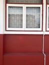 Window on cement wall Royalty Free Stock Photo