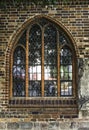 Window Church Nikolaikirche or Saint Nicholas in Berlin Germany September Royalty Free Stock Photo