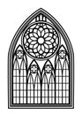 Window for churches and monasteries Royalty Free Stock Photo