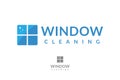 Window cleaner logo design Royalty Free Stock Photo