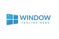 Window cleaner logo design Royalty Free Stock Photo