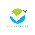 window cleaner logo icon vector concept design template Royalty Free Stock Photo