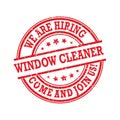 We are hiring window cleaners. Come and join us!- stamp / label