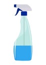 Window cleaner in plastic bottle with spray, vector stock illustration isolated on white background