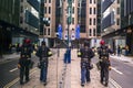 Window cleaners in Central London near the modern building