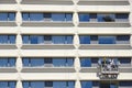 Window cleaners on a modern building Royalty Free Stock Photo