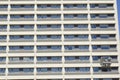 Window cleaners on a modern hotel building Royalty Free Stock Photo