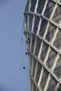 Window cleaners work on building Royalty Free Stock Photo