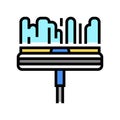 window cleaning accessory squeegee color icon vector illustration