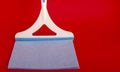 Washing Windows,creative approach on a bright red background Royalty Free Stock Photo