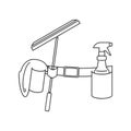 Window Cleaning Belt Icon Vector Royalty Free Stock Photo