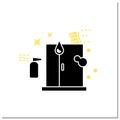 Window cleaning glyph icon