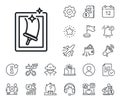 Window cleaning line icon. Washing service. Salaryman, gender equality and alert bell. Vector Royalty Free Stock Photo