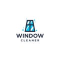 Window cleaning service brand logo, house keeping service logo with clean window , sparkle exterior interior illustration