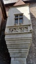 Window at Corvin castle in Romania Royalty Free Stock Photo