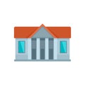 Window courthouse icon, flat style Royalty Free Stock Photo