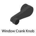 Window crank knob icon, isometric style Royalty Free Stock Photo