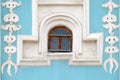 Window and decor elements of the bell tower of the Hagia Sophia in Kiev Royalty Free Stock Photo