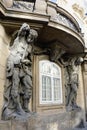 Window decorated historic buildings Prague Royalty Free Stock Photo