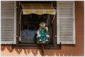 A window decorations in Selestat, France Royalty Free Stock Photo