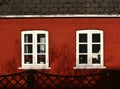 Window detail of a red house Island of Fanoe in Denmark